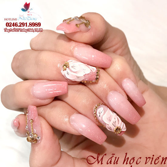 Học nail chuyên nghiệp ở Hà Nội : Mẫu thực hành
