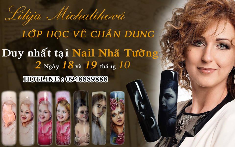 Lớp học vẽ chân dung giáo viên nước ngoài tại Nail Nhã Tường